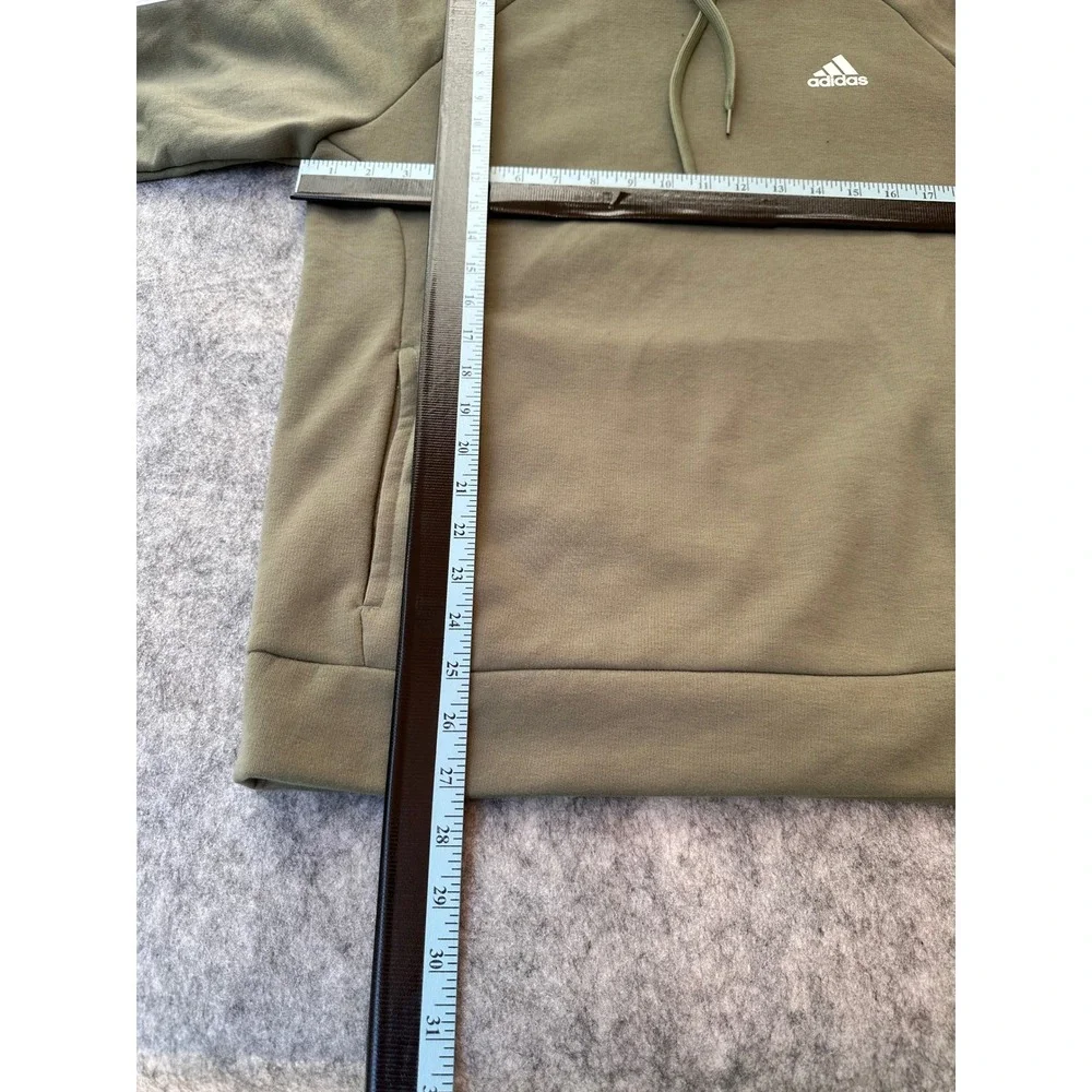 Adidas M 3S FL Hoody Legacy Green Fleece Pullover Sweatshirt H44055 Mens M